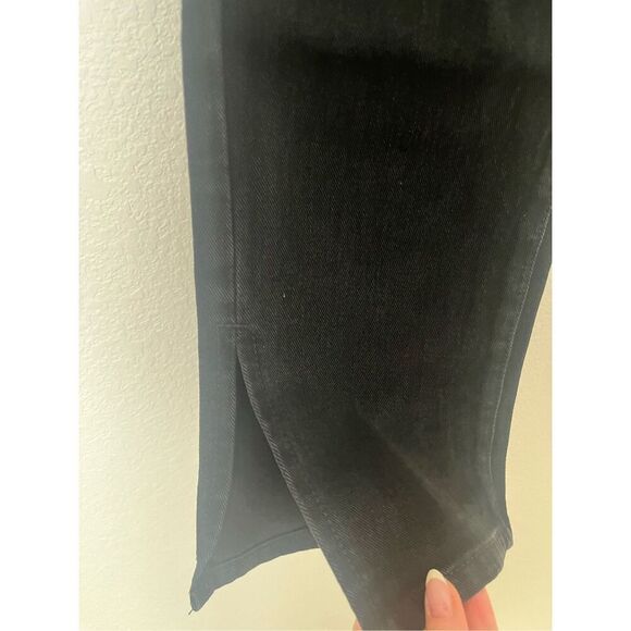 Pretty Little Thing Black Straight Leg Split Hem Jeans NEW NWT - Picture 8 of 10